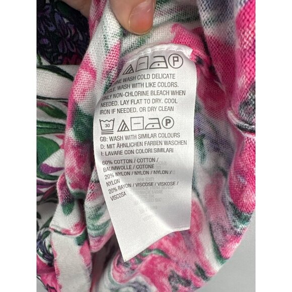 Isaac Mizrahi Live! Womens Floral Sleeveless Cotton Blend Top XXS - Picture 4 of 5